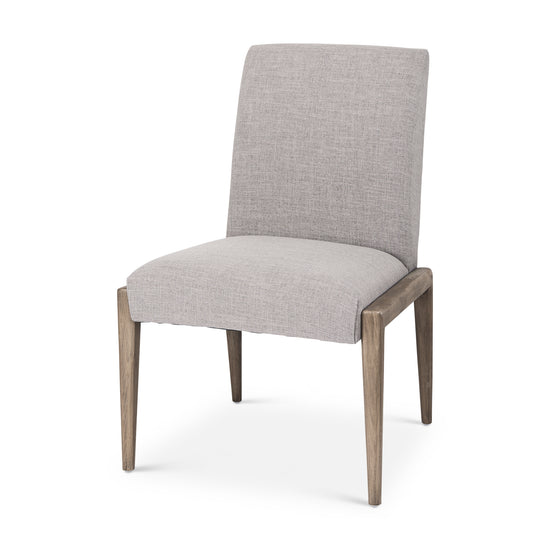 Mercana Palisades Gray Upholstery With Solid Wood Armless Dining Chair