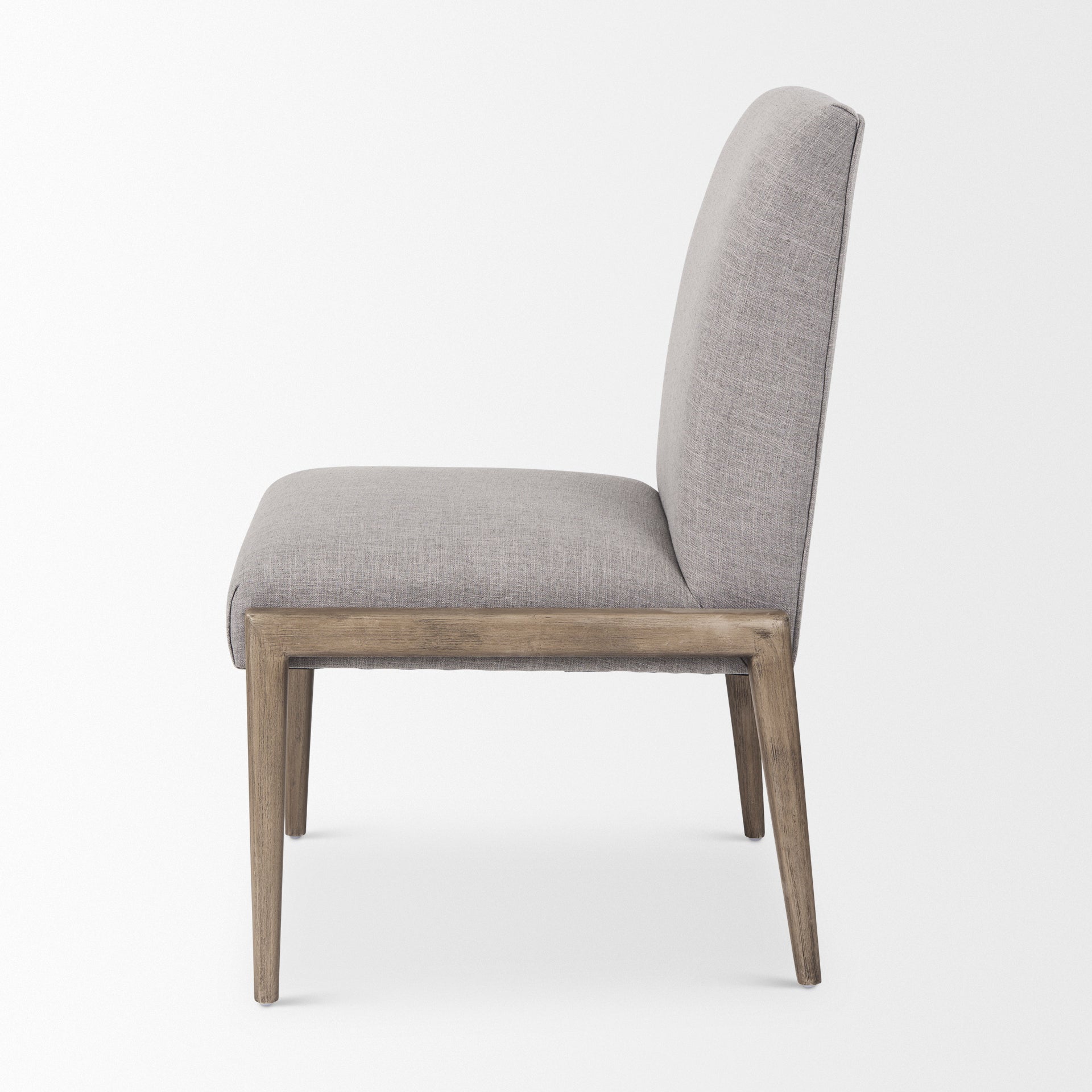 Mercana Palisades Gray Upholstery With Solid Wood Armless Dining Chair