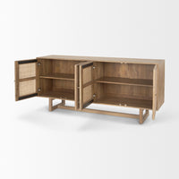 Mercana Heera Light Brown Diamond with Shelf Motif Sideboard