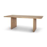 Mercana Grier 84L Light Brown Wood with Cane Dining Table