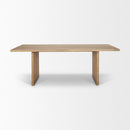 Mercana Grier 84L Light Brown Wood with Cane Dining Table