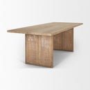 Mercana Grier 84L Light Brown Wood with Cane Dining Table