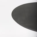 Mercana Maxwell 32" Round Black-Brown Wood With Black Metal Pedestal Bistro Table