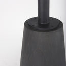 Mercana Maxwell 32" Round Black-Brown Wood With Black Metal Pedestal Bistro Table