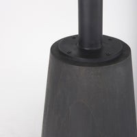 Mercana Maxwell 32" Round Black-Brown Wood With Black Metal Pedestal Bistro Table