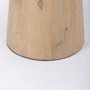 Mercana Maxwell 32" Round Black-Brown Wood With Black Metal Pedestal Bistro Table