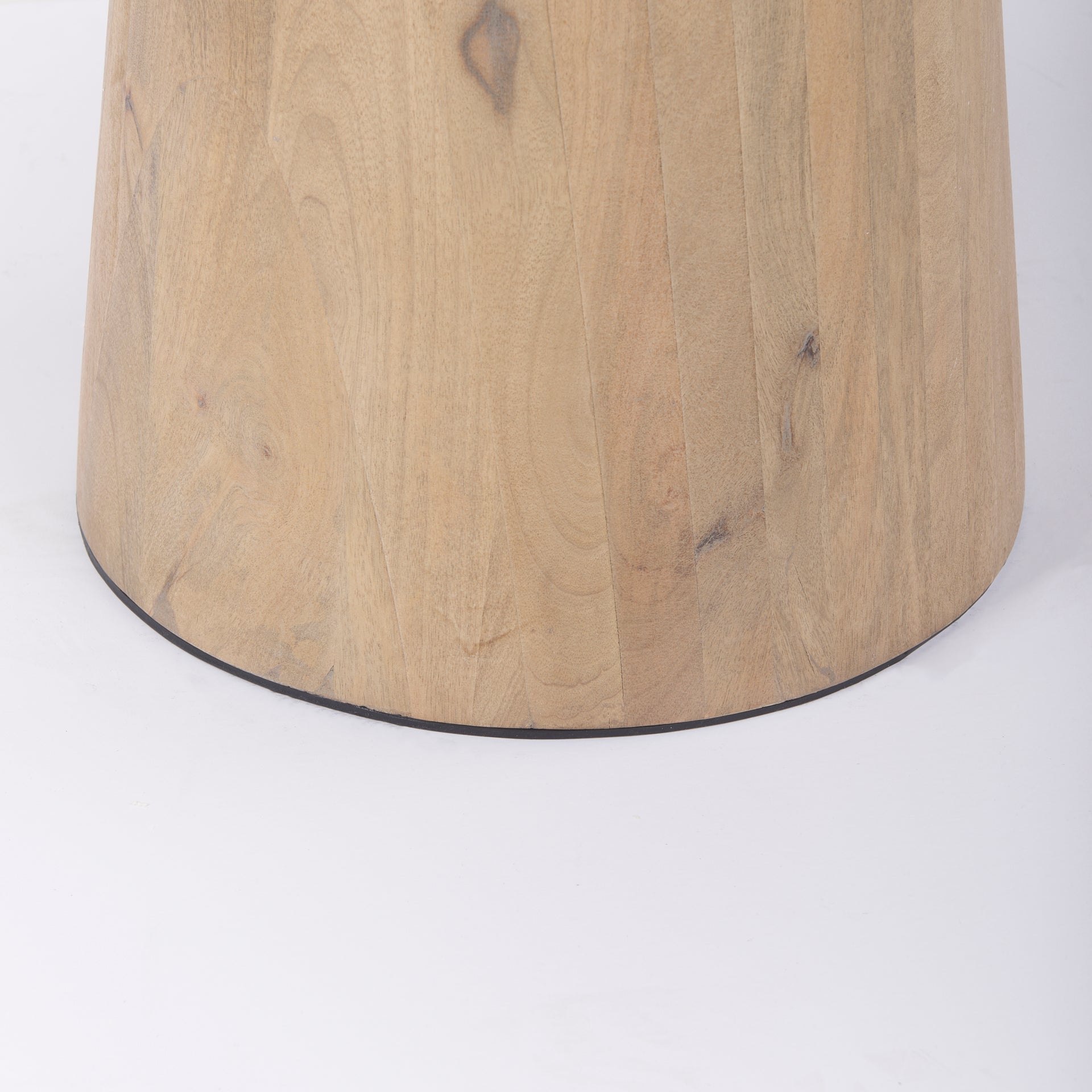 Mercana Maxwell 32" Round Black-Brown Wood With Black Metal Pedestal Bistro Table