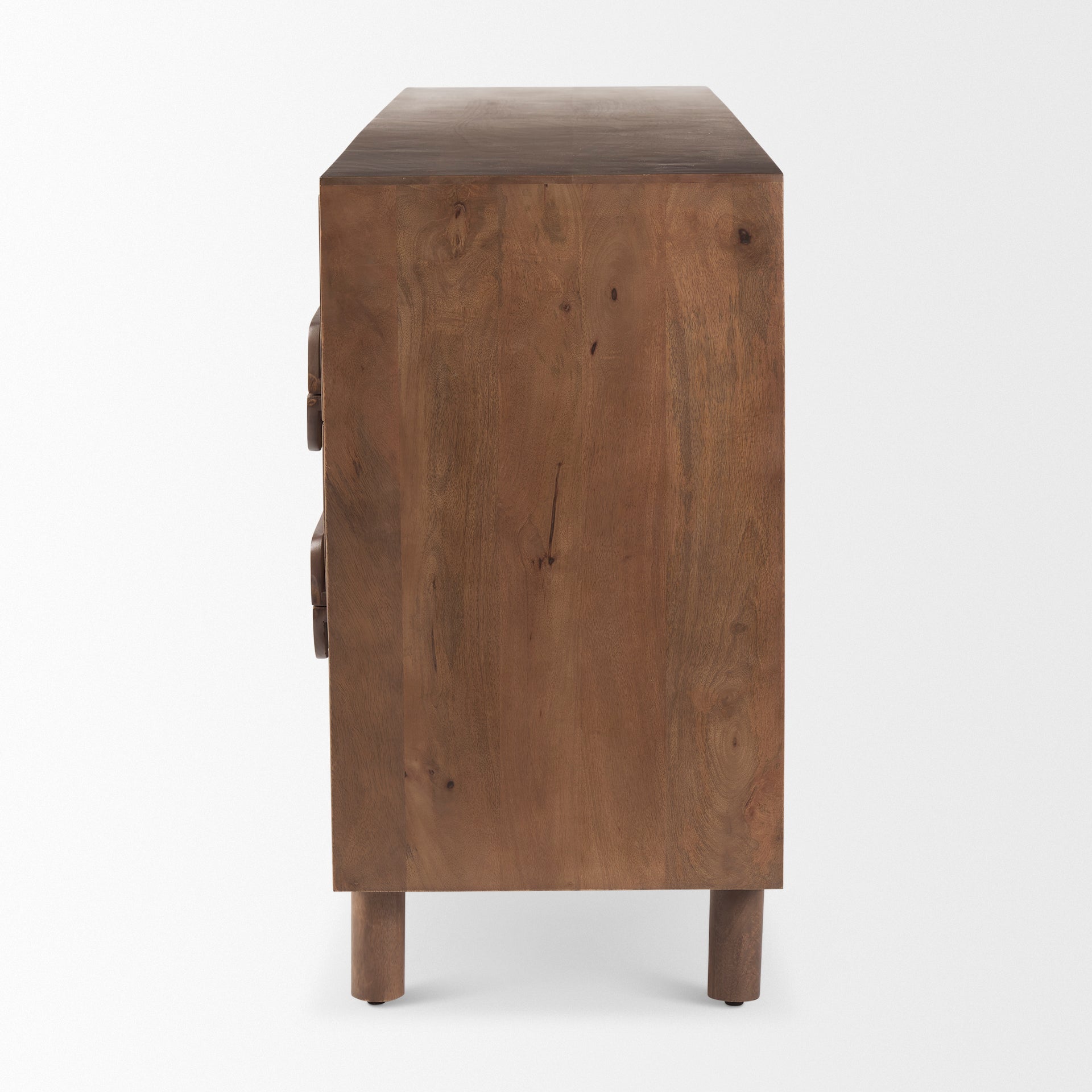 Mercana Astrid Medium Brown Solid Wood 6 Drawer Sideboard