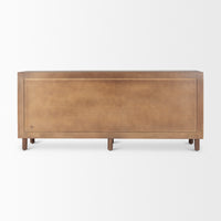 Mercana Astrid Medium Brown Solid Wood 6 Drawer Sideboard