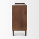 Mercana Lillie Medium Brown Wood 4 Door Tray Top Sideboard
