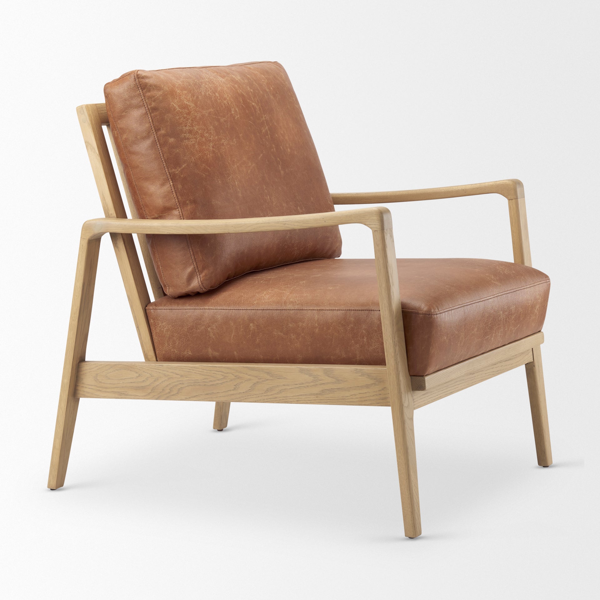 Mercana Raeleigh Tan Faux Leather Accent Chair
