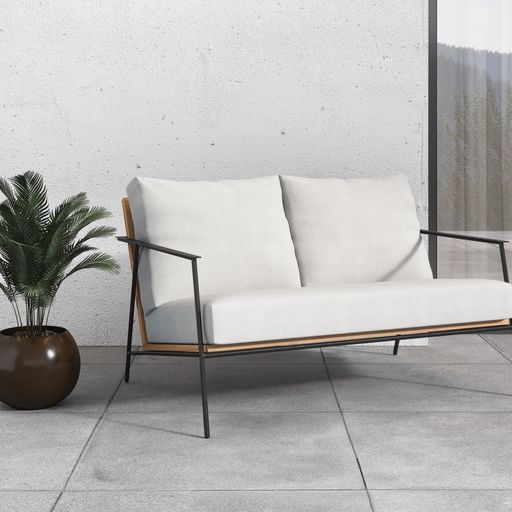 Sunpan Milan 2 Seater Sofa Regency White / Stinson White