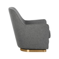 Sunpan Marcela Swivel Lounge Chair - Belfast Koala Grey