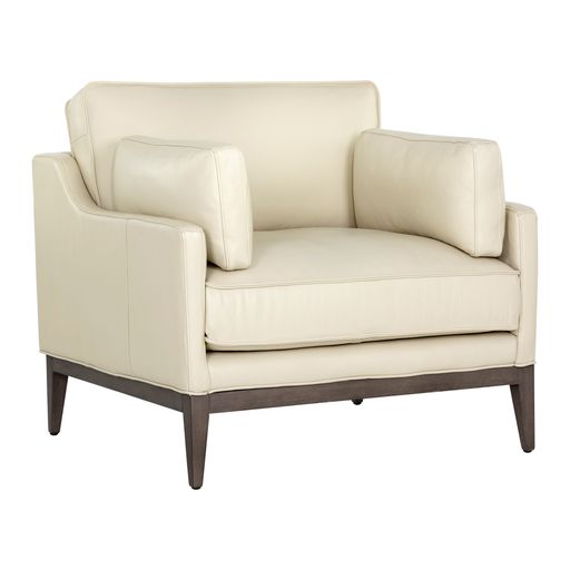 Sunpan Mackenzie Armchair - Astoria Cream Leather