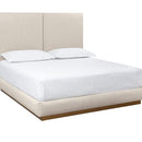 Sunpan Jenkins Bed King in Dazzle Cream / Dazzle Grey