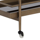 Sunpan Livingston Bar Cart Antique Brass / Black
