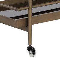 Sunpan Livingston Bar Cart Antique Brass / Black