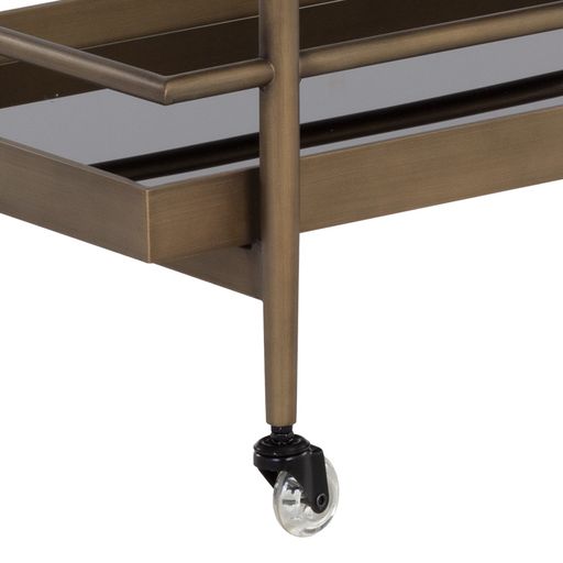 Sunpan Livingston Bar Cart Antique Brass / Black