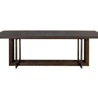 Sunpan Disera Dining Table 96'' in Ash Grey / Dark Brown / Natural