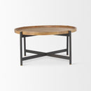 Mercana Marquisa Small / Medium Brown Wood with Black Metal Large Coffee Table
