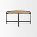 Mercana Marquisa Small / Medium Brown Wood with Black Metal Large Coffee Table