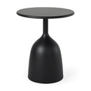 Mercana Talulla 16.5L x 16.5W x 19.7H Matte Black Metal Accent Table