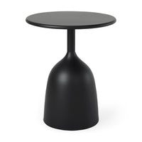 Mercana Talulla 16.5L x 16.5W x 19.7H Matte Black Metal Accent Table