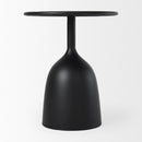 Mercana Talulla 16.5L x 16.5W x 19.7H Matte Black Metal Accent Table