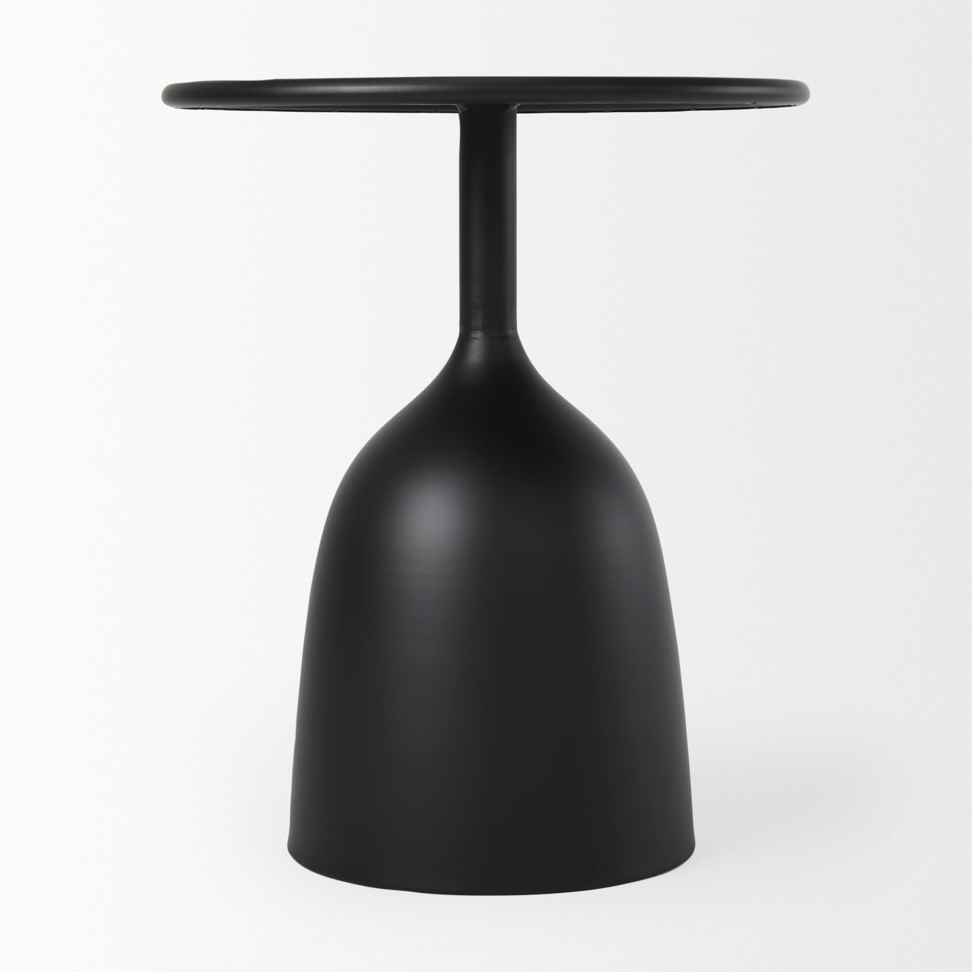 Mercana Talulla 16.5L x 16.5W x 19.7H Matte Black Metal Accent Table