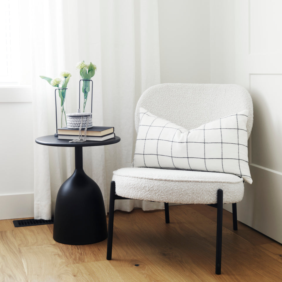 Mercana Talulla 16.5L x 16.5W x 19.7H Matte Black Metal Accent Table