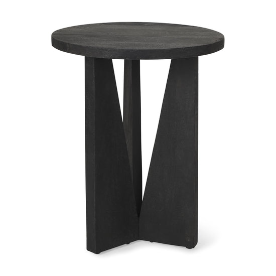 Mercana Mattius Black / Light Wood Accent Table