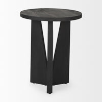 Mercana Mattius Black / Light Wood Accent Table