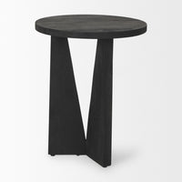 Mercana Mattius Black / Light Wood Accent Table