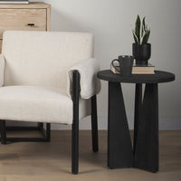 Mercana Mattius Black / Light Wood Accent Table