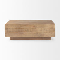 Mercana Hayden Light Brown Wood Rectangular Coffee Table