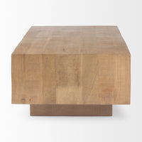 Mercana Hayden Light Brown Wood Rectangular Coffee Table