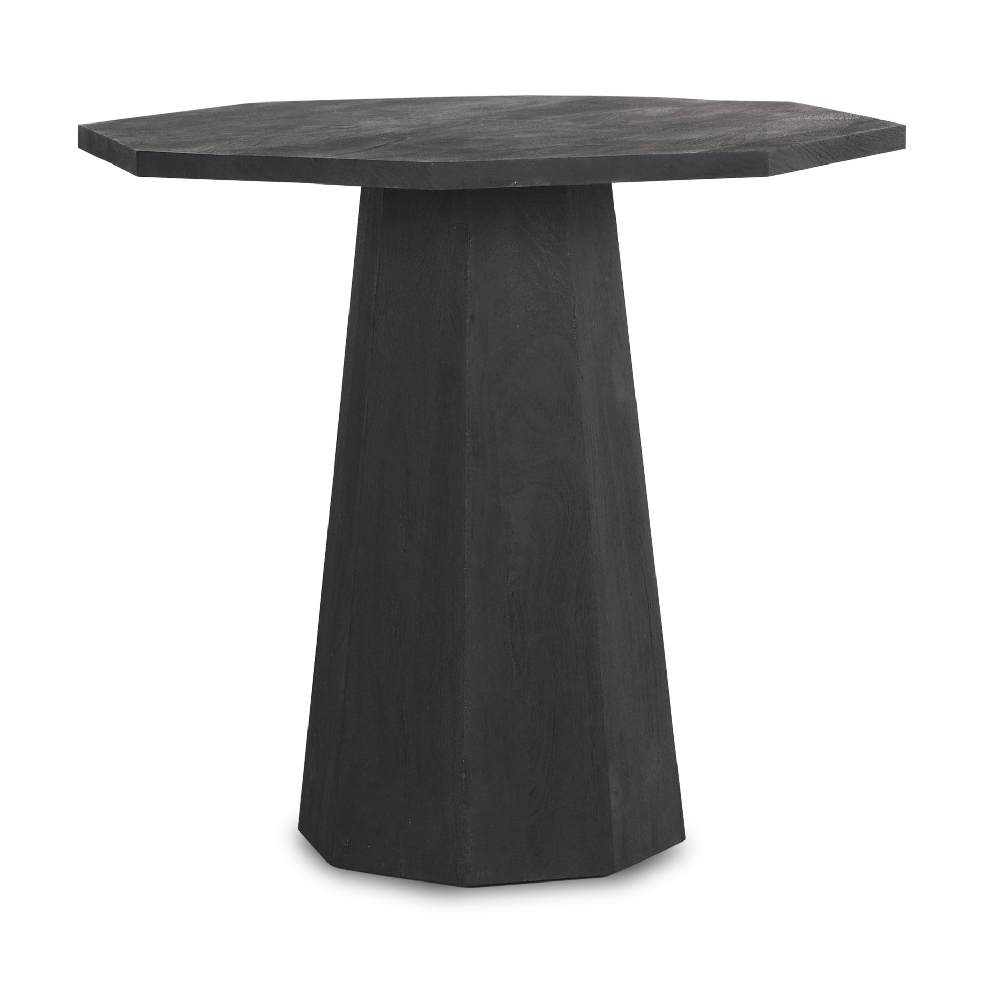 Mercana Maxine Hexagonal Black Wood Foyer Table