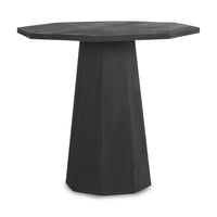 Mercana Maxine Hexagonal Black Wood Foyer Table