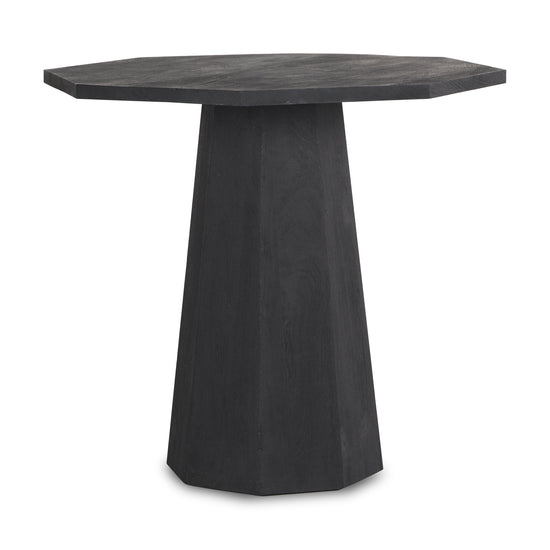 Mercana Maxine Hexagonal Black Wood Foyer Table