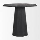 Mercana Maxine Hexagonal Black Wood Foyer Table
