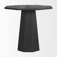 Mercana Maxine Hexagonal Black Wood Foyer Table
