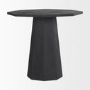 Mercana Maxine Hexagonal Black Wood Foyer Table