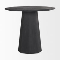 Mercana Maxine Hexagonal Black Wood Foyer Table