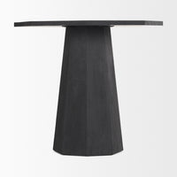 Mercana Maxine Hexagonal Black Wood Foyer Table