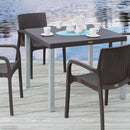 Lagoon Oslo Grey/Black/Brown/White Rattan Dinning Table With Aluminum Tube