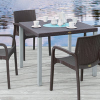 Lagoon Oslo Grey/Black/Brown/White Rattan Dinning Table With Aluminum Tube
