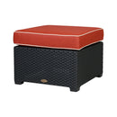 Lagoon Magnolia Grey/Black/Brown/Tan/White Rattan Ottoman With Cushion