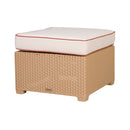 Lagoon Magnolia Grey/Black/Brown/Tan/White Rattan Ottoman With Cushion