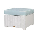 Lagoon Magnolia Grey/Black/Brown/Tan/White Rattan Ottoman With Cushion