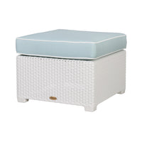 Lagoon Magnolia Grey/Black/Brown/Tan/White Rattan Ottoman With Cushion